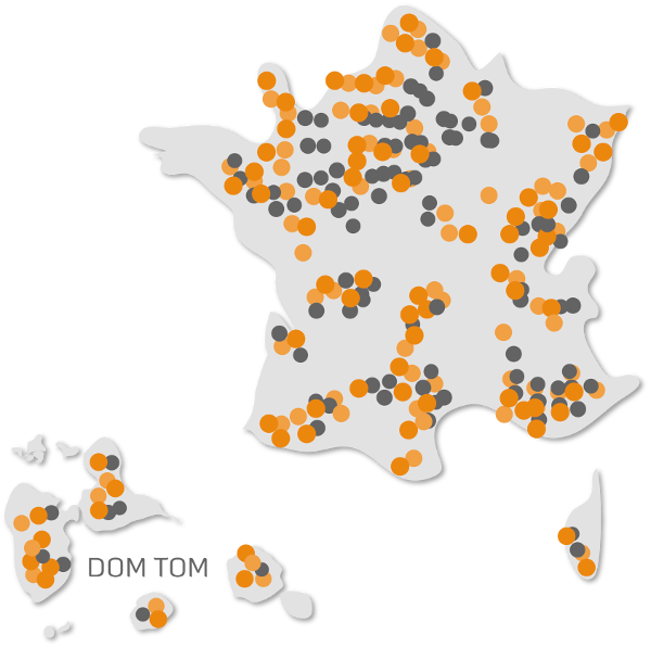 Répartition de nos clients en France et Dom-Tom